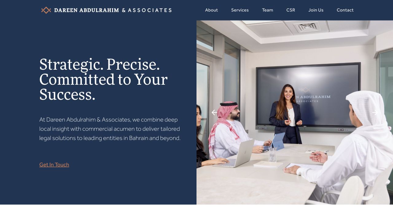 Dar Law website preview